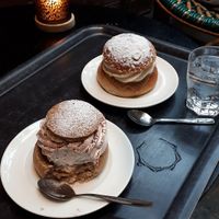 Bottom one is the vegan semla at Kulturbageriet in Umea