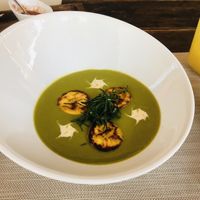 Sopa de espinaca, especial del día  at Taqueria Entre Zankas in Zihuatanejo