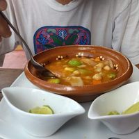 Caldo Tlalpeño at Taqueria Entre Zankas in Zihuatanejo