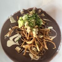 Tasca bean soupp  at Taqueria Entre Zankas in Zihuatanejo