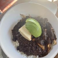 Beans and rice   at Taqueria Entre Zankas in Zihuatanejo