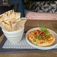 Hummus and pitta at All Bar One in Sheffield