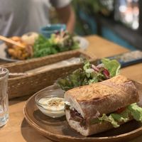 Sandwich dinner set  at Yidaki Cafe in Kobe