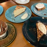 All four vegan cakes 😋  at Yidaki Cafe in Kobe