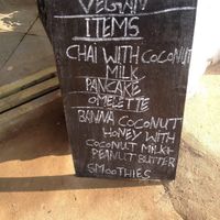 menu at Maria Guesthouse Restaurant in Palolem