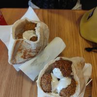 Filled pitas! at Pita Bakery in Central Singapore