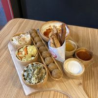 ‘Taste it all’ platter  at Pita Bakery in Central Singapore