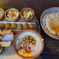 Taste it all platter at Pita Bakery in Central Singapore