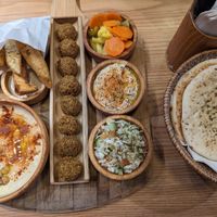 Tasting platter at Pita Bakery in Central Singapore