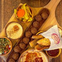 Tasting platter   at Pita Bakery in Central Singapore
