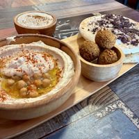 I’m Hungry set meal + side of babaganoush.  at Pita Bakery in Central Singapore