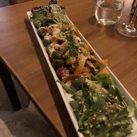 Gnocchi with carrots and pumpkin seeds. Delicious.  at Lück's in Berlin