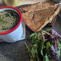 Pumpkin Toastie and Soup at Mill Kitchen in Farsley