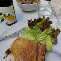 Lasagna and buckwheat noodles at Vero L'Autre Cantine in Paris