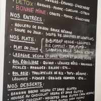 Menu at Vero L'Autre Cantine in Paris