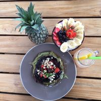 Acai bowl & Matcha pancakes mmmmmm❤️❤️ at Cafe Organic in Kerobokan Kelod