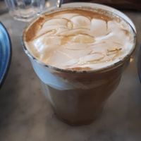 Caramel soy latte with coconut wip...omg at Cafe Organic in Kerobokan Kelod