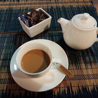 masala soylatte chai at Yogis Spicy in Bangkok