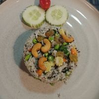 cashew black sesam fried rice at Yogis Spicy in Bangkok
