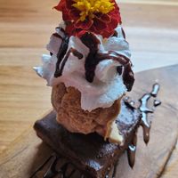 Chocolate cake at Elixiba in Byron Bay