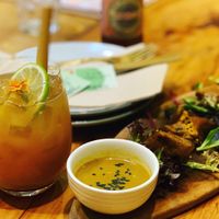 Kim chi dumplings   at Elixiba in Byron Bay