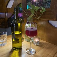 Delicious Cranberry Blossom Cocktail  at Elixiba in Byron Bay