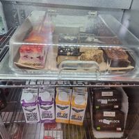 Cheesecakes, cookie dough and brownie. at Dandelion Cafe in Saltaire