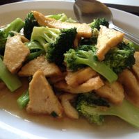 Tofu broccoli stir fry. at Tamayo's in Oak Harbor