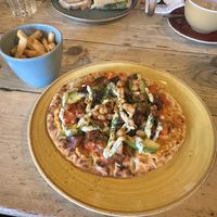 Moroccan aubergine flatbreadd  at Lounges - Caballo Lounge in Epsom