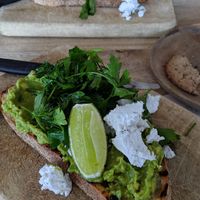 Brusketta with coconut feta at The Belle General in Ballina