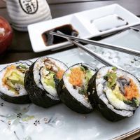 Vegan sushi   at Bibimcup in Dusseldorf