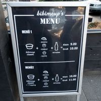 Menu options at Bibimcup in Dusseldorf