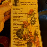Vegetarian/vegan menu at El Shamuskia'o in Havana