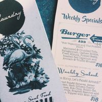 Beautiful menus!!!  at Laundry  in Wellington