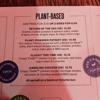 Menu at Doghouse  in Glasgow