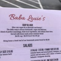 All of their daily soups are vegan!!  at Baba Louie's Sourdough Pizza in Great Barrington