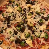 Vegan pizza   at Baba Louie's Sourdough Pizza in Great Barrington