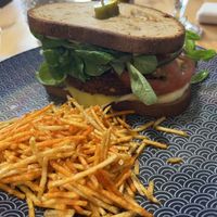 Vegan and gluten-free Burger Libanesa  at TS  A Casa in Santiago De Compostela