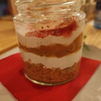 Postre de froitos vermellos con mango e piña at TS  A Casa in Santiago De Compostela