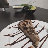 Chocolate cheesecake at VEGuerrero in Mexico City