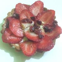 Strawberry tart (dessert changes everyday but always good) at VEGuerrero in Mexico City