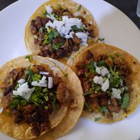 Seitan tacos at VEGuerrero in Mexico City