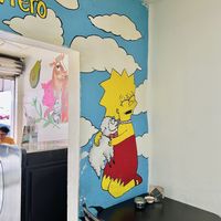 Simpsons mural  at VEGuerrero in Mexico City