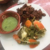 mushrooms barbacoa  at VEGuerrero in Mexico City