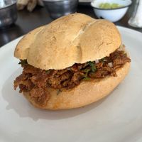 Chicharron torta   at VEGuerrero in Mexico City