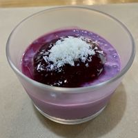 Blueberry pannacotta   at Café Palhinhas in Figueira Da Foz