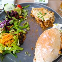 Delicious food we shared both dishes at Café Palhinhas in Figueira Da Foz