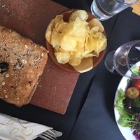 lentil burger at Café Palhinhas in Figueira Da Foz