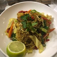Tofu vegan Singapore noodles at Mr Soy Boy in Earlville