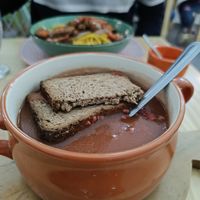 Tomato soup at El Veggie in Arequipa